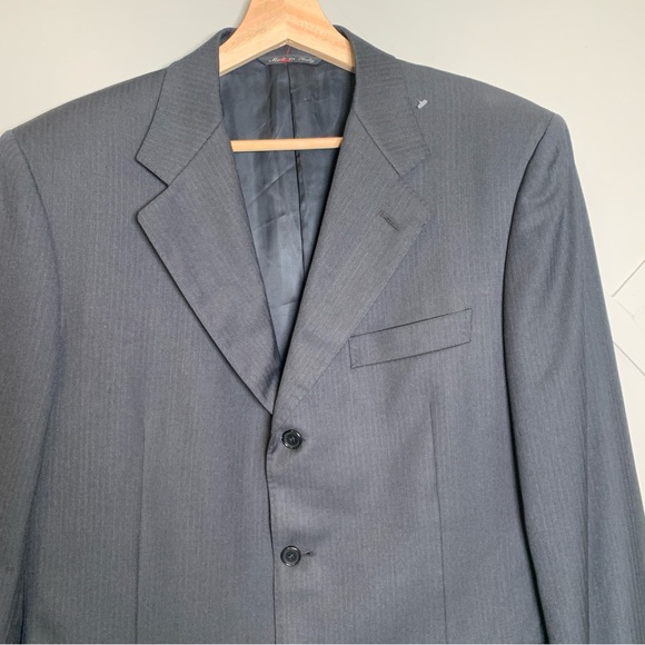 Canali Italian Super 120’s Men’s Navy Blue Overcoat Blazer Jacket Size 3… - Picture 6 of 10